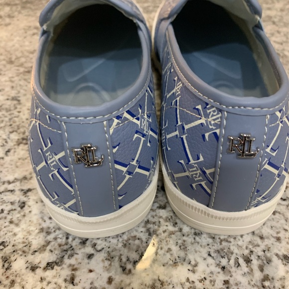 Ralph Lauren Canvas Sneakers, Blue/white Size 7B - Picture 4 of 6